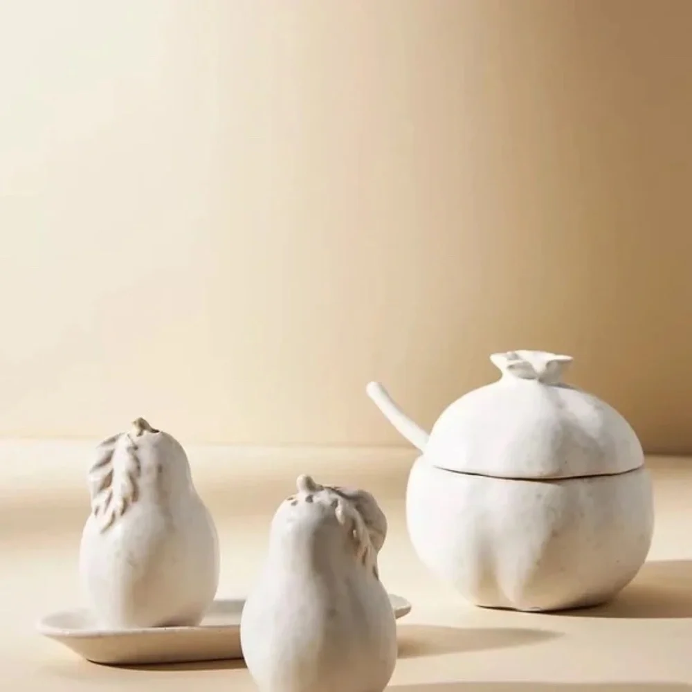NWT Anthropologie Pear Salt And Pepper Shakers